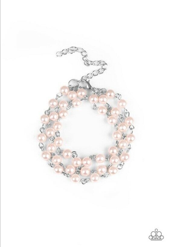 Stage Name Bracelet with Pink Pearls (B Bin #1)