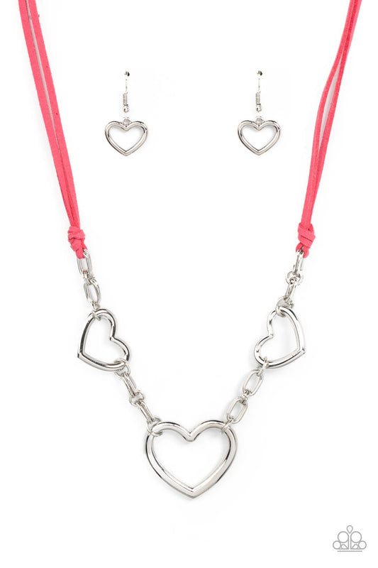 Fashionable Flirt - Pink Necklace/Flirty Flavour - Pink Bracelet (Sold as 2 Piece set)